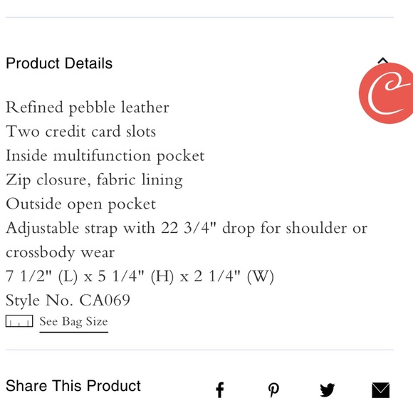 NWOT Coach Mini Jamie Camera Bag - Picture 11 of 11